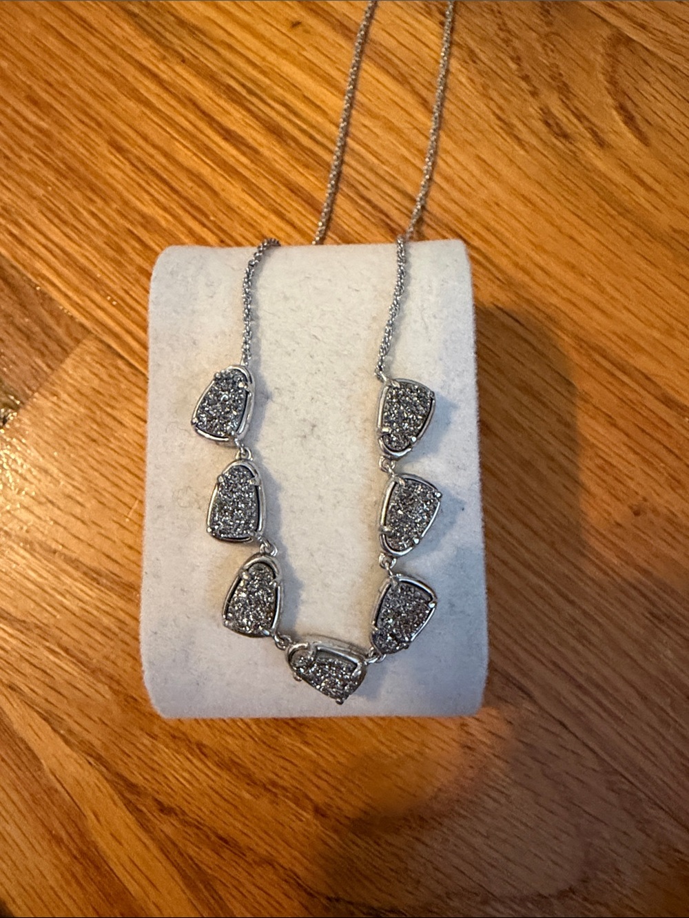Kendra Scott Silver Druzy Link Necklace